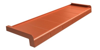 Parapet aluminiowy płytka CEGŁA szer 25 cm