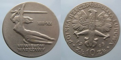 PRL. 10 ZŁ NIKE, 1965,