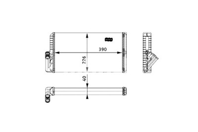 MAHLE ОБІГРІВАЧ 226X390X40MM MERCEDES ACTROS OM541.920-OM542.944