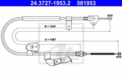 CABLE FRENOS DE MANO TOYOTA ATE  