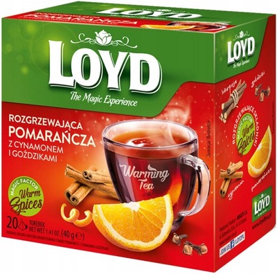 Zimowa Herbata Rozgrzewająca Pomarańcza z Cynamonem i Goździkami 20T. LOYD