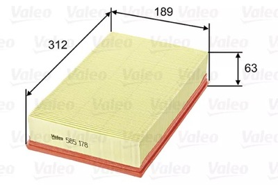 VALEO 585178 FILTRO AIRE  