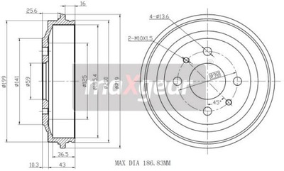 Барабан ham. fiat t. uno/cinquecento фото №1