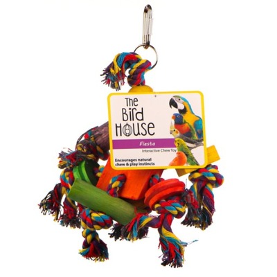 The Bird House Fiesta-drewniana zabawka dla papug
