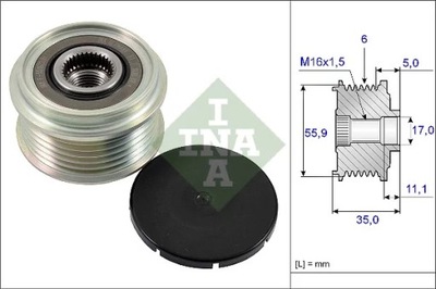 INA 535022210 ЗЧЕПЛЕННЯ ALT.