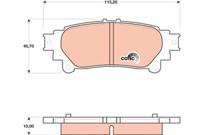 ZAPATAS DE FRENADO LEXUS PARTE TRASERA GS/IS/RX 2,0-3,5 08- GDB4174  