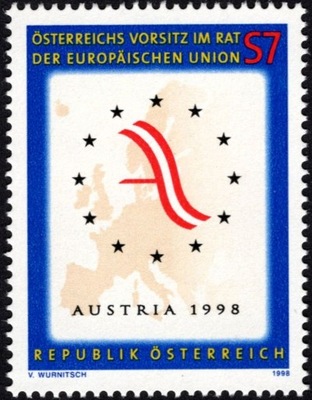 Austria 1998 Znaczek 2261 ** Unia Europejska