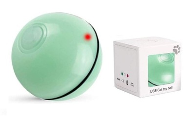 Zabawka interaktywna dla kota DIWUJI piłka samoobracająca USB, światło LED