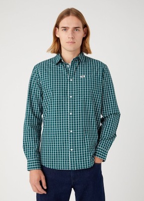 Wrangler One Pocket Shirt - Deep Teal Green