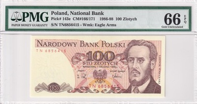 100 Złotych Polska 1988 PMG 66 EPQ