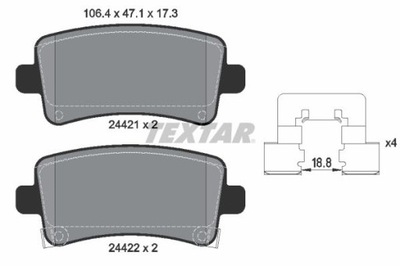 TEXTAR 2442101 КОЛОДКИ ГАЛЬМІВНІ