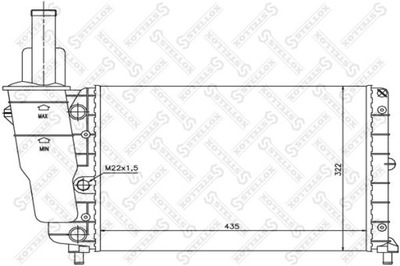 RADIATOR ENGINE FIAT PUNTO 60 1.2 93-99  