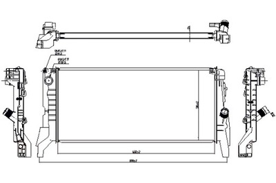 NISSENS РАДІАТОР ДВИГУНА ВОДИ BMW 2 F45 2 GRAN TOURER F46 X1 F48 X2