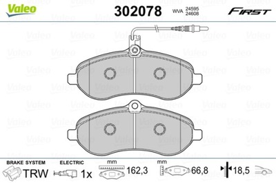 ZAPATAS DE FRENADO FIAT SCUDO 07- PARTE DELANTERA  