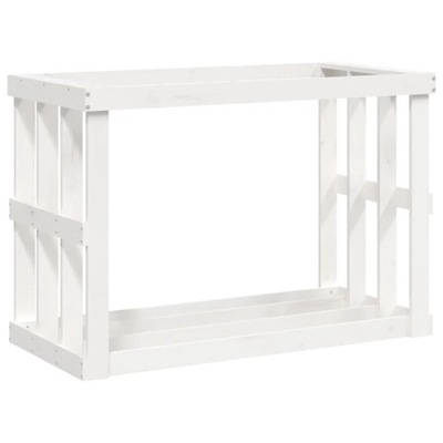 Zewnętrzny stojak na drewno, biały, 108x52x74 cm