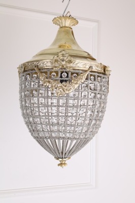 Lampa - Kryształki Żołądź -Stylowy Żyrandol - 50 cm