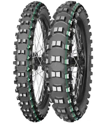 MITAS TIRE 110/100-18 TERRA FORCE MX-SM 64M TT SUPER LIGHT (ZIELONY PASEK)  