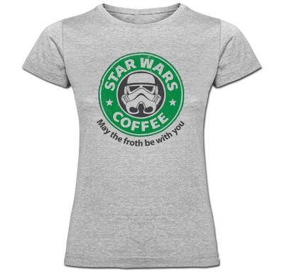 Tshirt damski Star Wars Parodia Wojny Cafe S