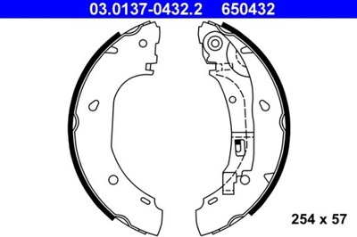 ZAPATAS DE TAMBOR DE FRENADO CITROEN JUMPER 1,9-2,8 D 01-06 03.0137-0432.2  