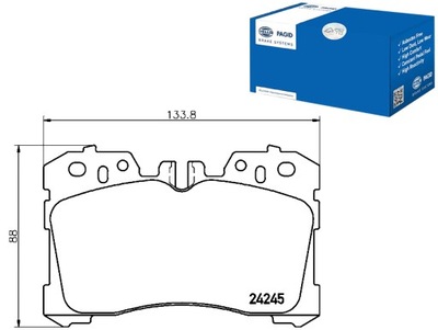 Гальмівні колодки гальмівні hella pagid 044650w110 446550260 фото №1