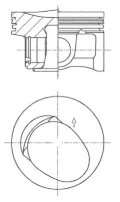 41257600/KBS PISTÓN KPL. Z PIERSCIENIAMI  