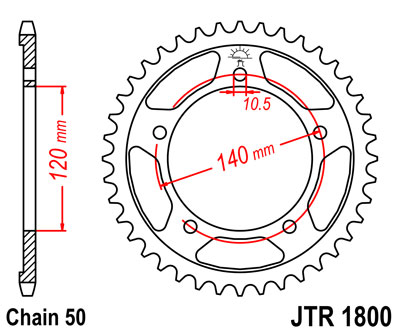 PINION GEAR REAR JT 46-ZEBOW GSX-R 1000 2001-2008  