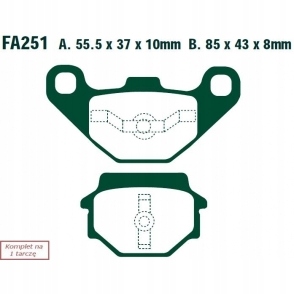 КОЛОДКИ ДИСКОВЫЕ ТОРМОЗНОЕ EBC FA251 фото