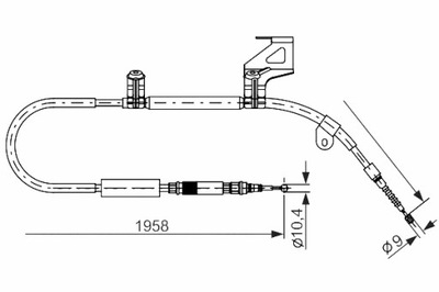 CABLE DE FRENADO DE MANO PARTE TRASERA P AUDI A6 C5 1.8-3.0 01.97-01.05 BOSCH  