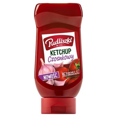 Ketchup czosnkowy Pudliszki łagodny 475g