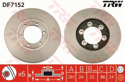 DISKU HAM. KIA P. K2500/K2700 99- DF7152 