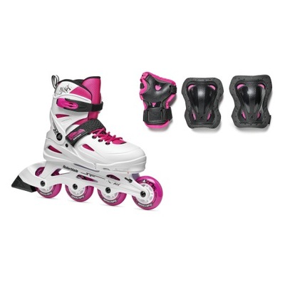 ROLKI DLA DZIECI REGULWOANE ROLLERBLADE FURY 36,5-40,5 + OCHRANIACZE