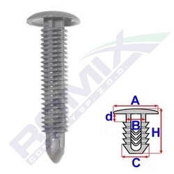 КЛИПСА КРЕПЛЕНИЯ TAPICERSKI 6MM MAZDA X10SZT