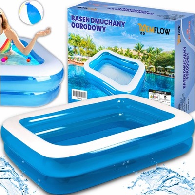 BASEN OGRODOWY DMUCHANY DUŻY RODZINNY 262x175 CM