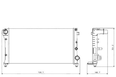 RADIATOR ENGINE FIAT PANDA 1.1-1.4CNG 09.03- VAL  