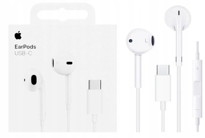 SŁUCHAWKI EARPODS USB-C MTJY3ZM/A MIKROFON do iPHONE 15 15 PRO MAX