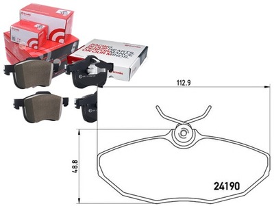 BREMBO ZAPATAS DE FRENADO JAGUAR S-TYPE 02- PARTE TRASERA  