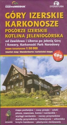 GÓRY IZERSKIE POGÓRZE KARKONOSZE JELENIA GÓRA MAPA