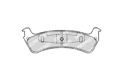 Delphi комплект тормозных колодок ham. задняя ford usa explorer фото №1