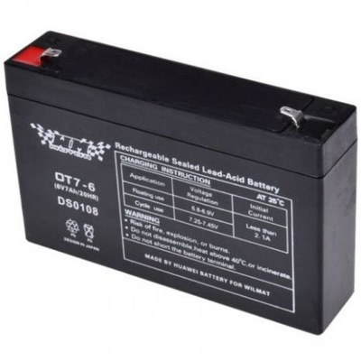AKUMULATOR AGM OT7-6 7Ah 6V wózki systemy alarm