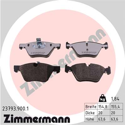 ZIMMERMANN 23793.900.1 TRINKELĖS STABDŽIŲ 