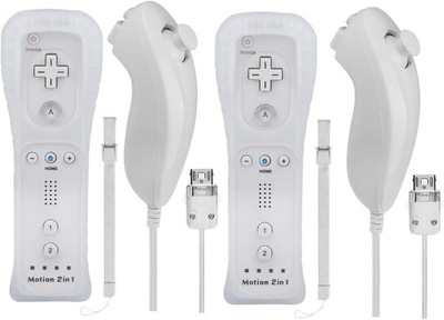 Kontroler do Wii z Nunchuck Remote Motion Plus, kompatybilne z Nintendo Wii