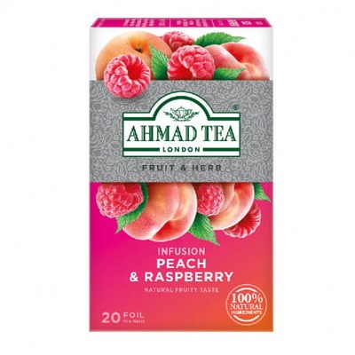 Ahmad Herbata Peach & Raspberry 20 saszetek