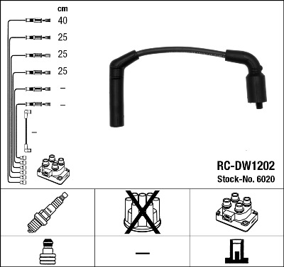 ПРОВОДА ЗАЖИГАНИЯ NGK RC-DW1202 RCDW1202