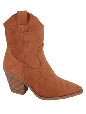 BOTKI KOWBOJKI ZAMSZ BUTY CAMEL G6BM566 39