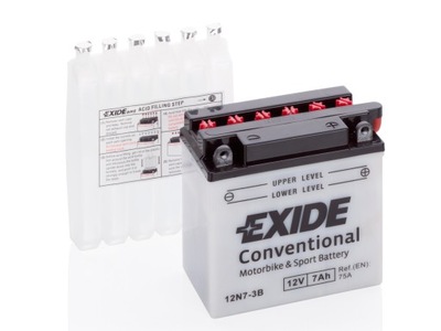 BATERÍA PARA MOTOCICLETA 12V 7AH EXIDE 12N7-3B  