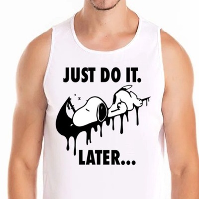 0797 TANK TOP KOSZULKA SNOOPY JUST DO IT M