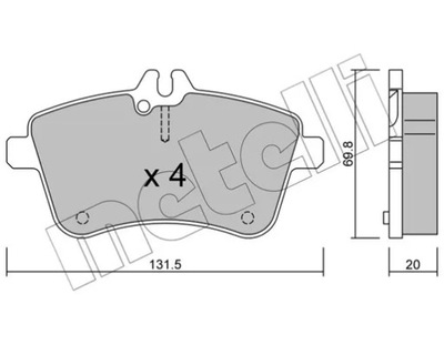 КОЛОДКИ HAM.MERCEDES B W245 04-