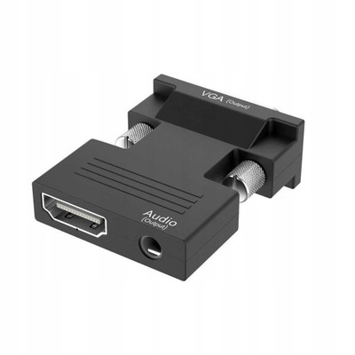 HDMI na VGA konwerter Adapter Audio