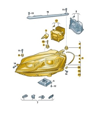 Фара full led правый volkswagen golf vii fl оригинал оригинальный номер фото №1