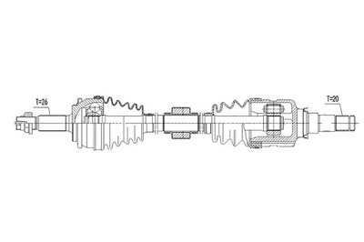 ПОЛУОСЬ ЛЕВАЯ TOYOTA AVENSIS T27 1.6 1.8 08- /ЛЕВАЯ/